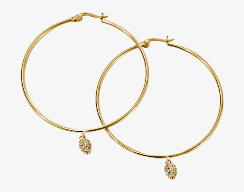 Crystal Drop Hoops Image - Body Jewelry, transparent png #8776688