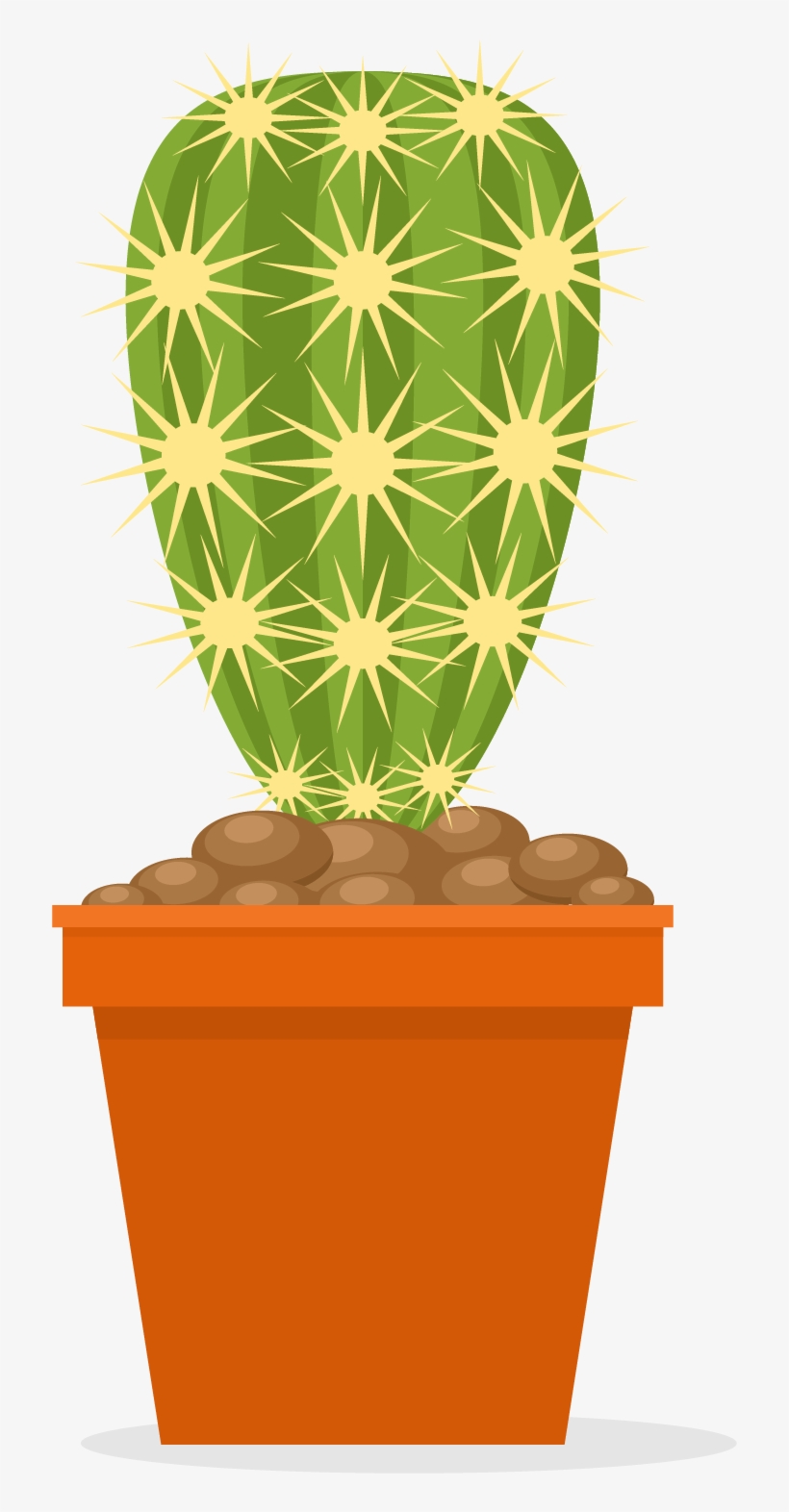 Cactaceae Flowerpot Euclidean Vector Plant - Pot Bunga Kartun Png, transparent png #8777091