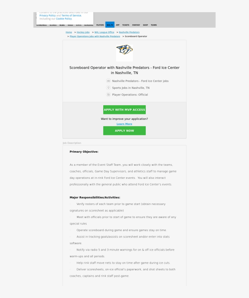 Nhl - Nashville Predators, transparent png #8779363