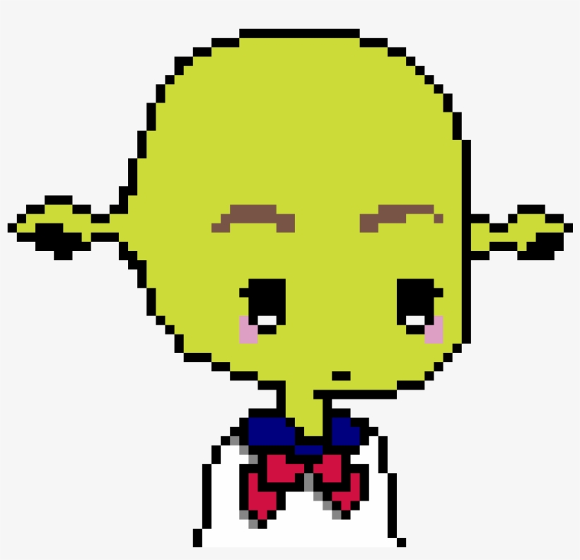 Is Shrek School Girl - Derp Face Pixelart, transparent png #8779892