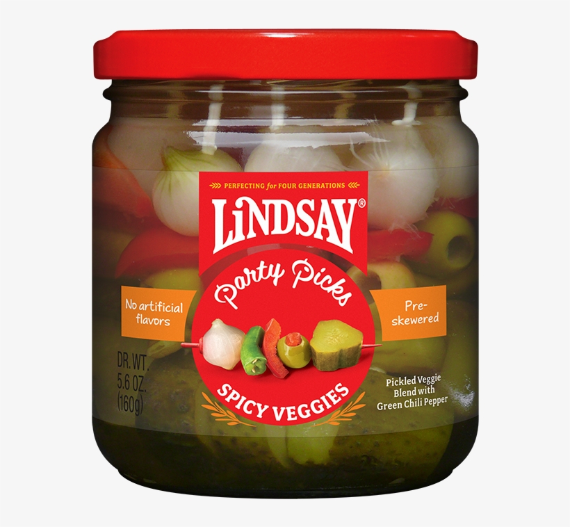 Spicy Veggies - Lindsay Party Picks Olives, transparent png #8780349