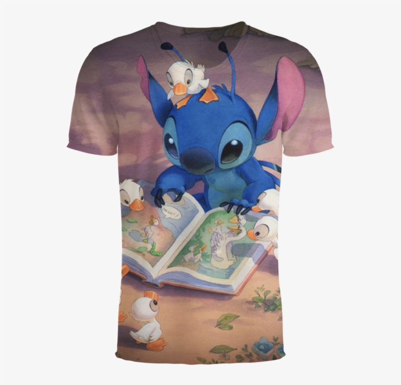 Anime Lilo Stitch 3d T-shirt - Stitch With Ugly Ducklings, transparent png #8781141