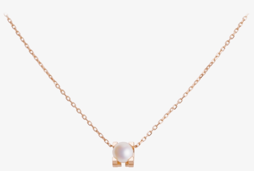 C De Cartier Necklacerose Gold, Pearl - Cartier Pearl, transparent png #8781479