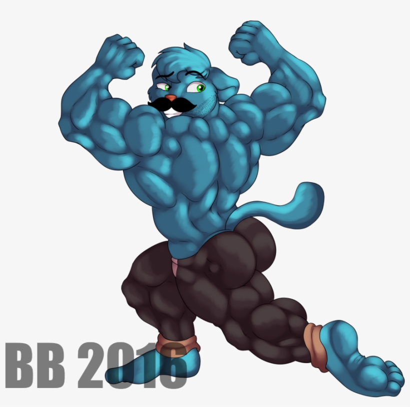 3 Years Ago - Gumball Muscle, transparent png #8781515