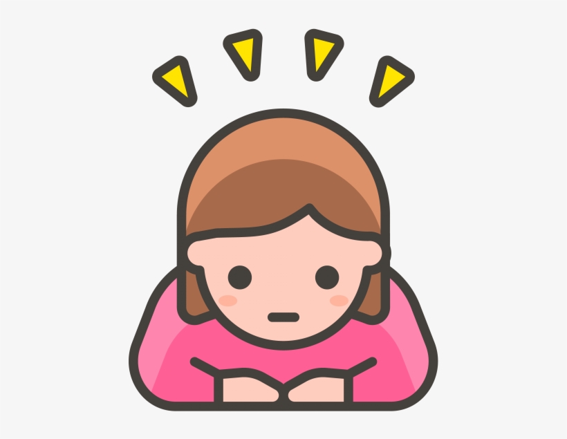 Woman Bowing Emoji - Icono Mujer Vector Png, transparent png #8781774