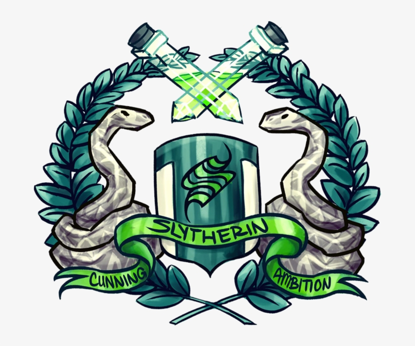 Slytherin Png Hd Quality - Hogwarts House Crest Art, transparent png #8782249