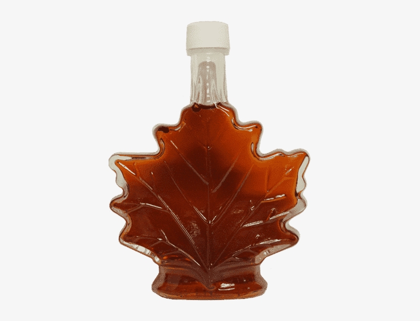 Hillegas Sugar Camp Glass Maple Leaf Syrup - Glass Bottle, transparent png #8782457