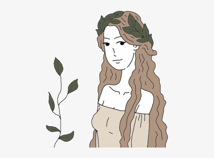 Laurel Symbol In Tea Leaves - Girl, transparent png #8782747
