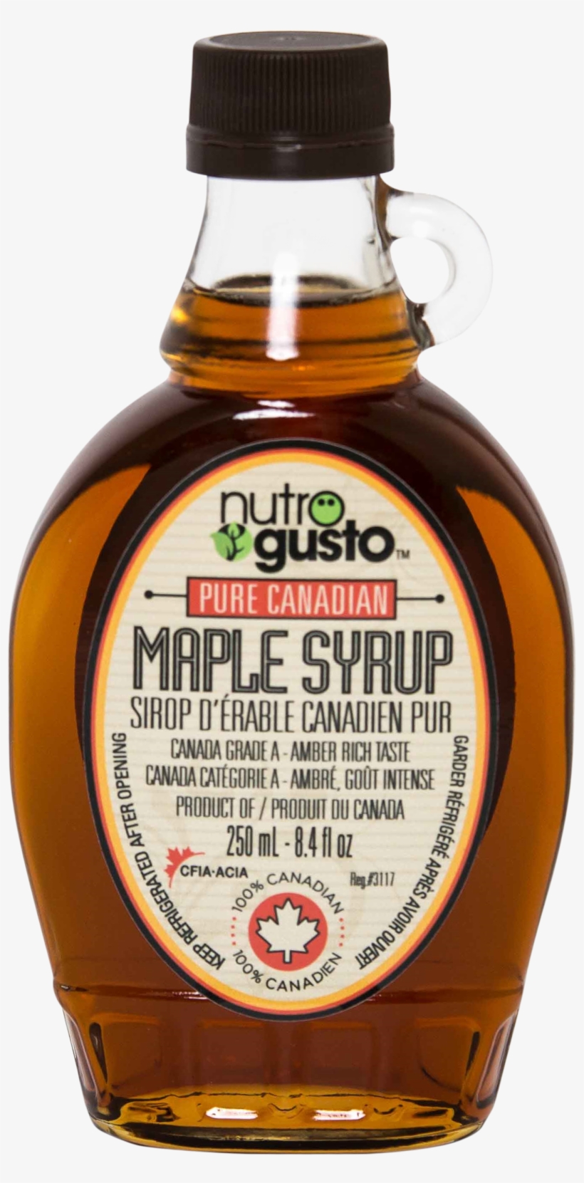 Nutrogusto Pure Canadian Maple Syrup 250ml - Tennessee Whiskey, transparent png #8783023
