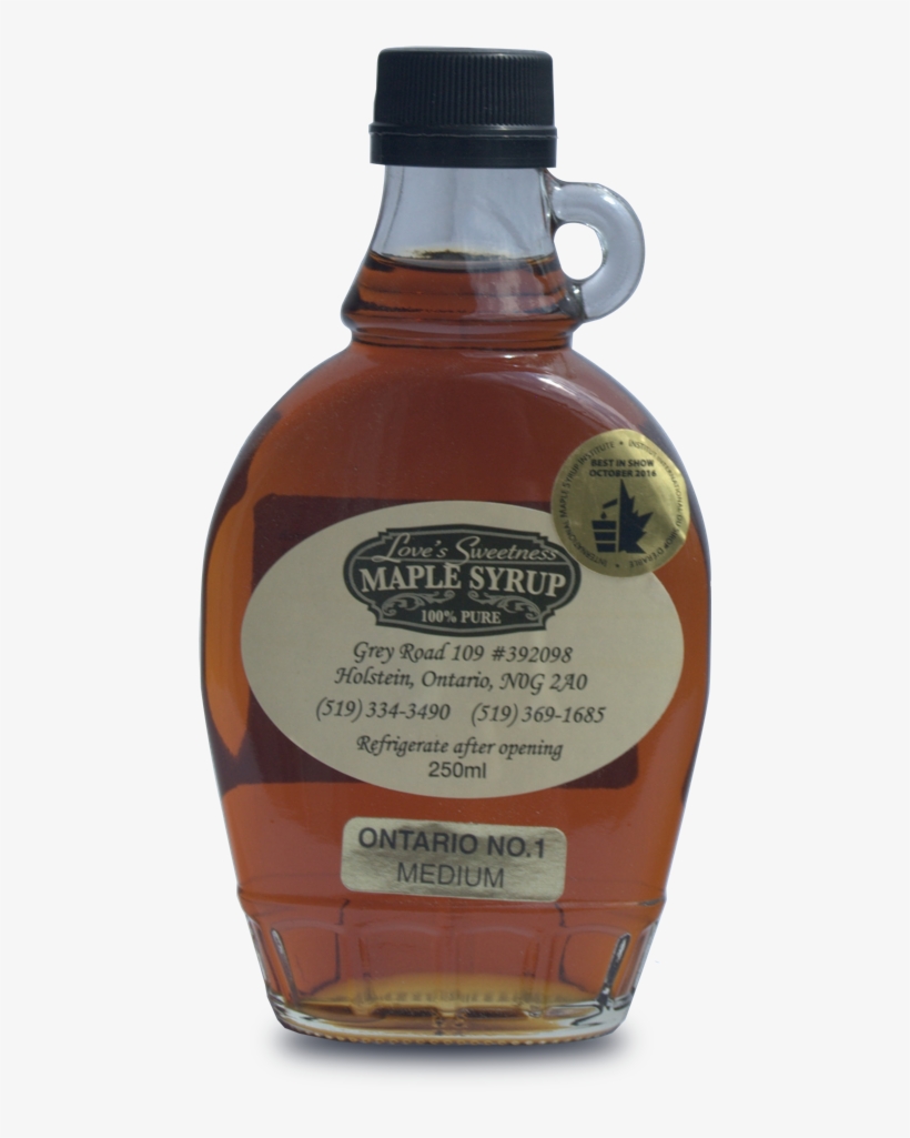 250ml Maple Syrup - Glass Bottle, transparent png #8783137