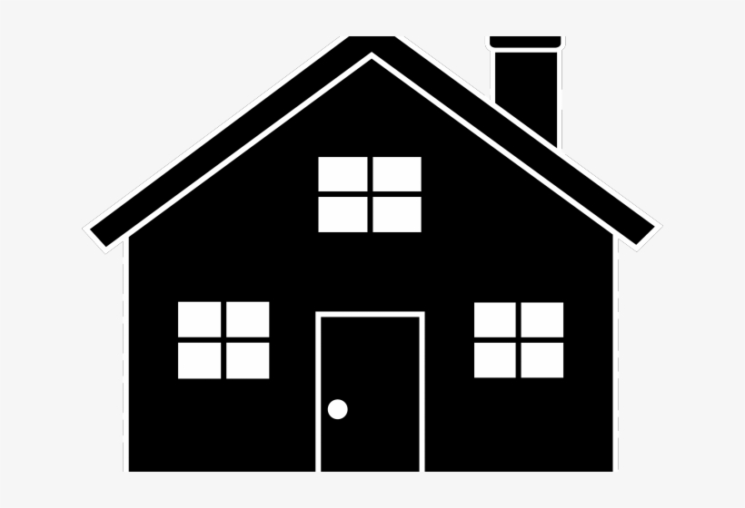 House Vector Art - House Clipart Black And White, transparent png #8783144