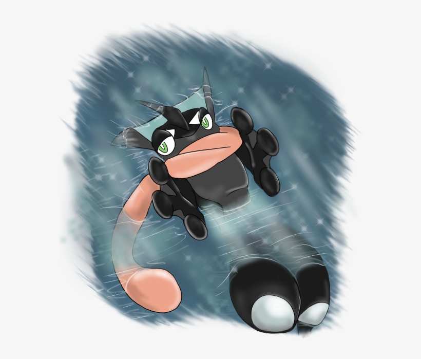 Greninja Drawn By Lady-darky - Cartoon, transparent png #8783181