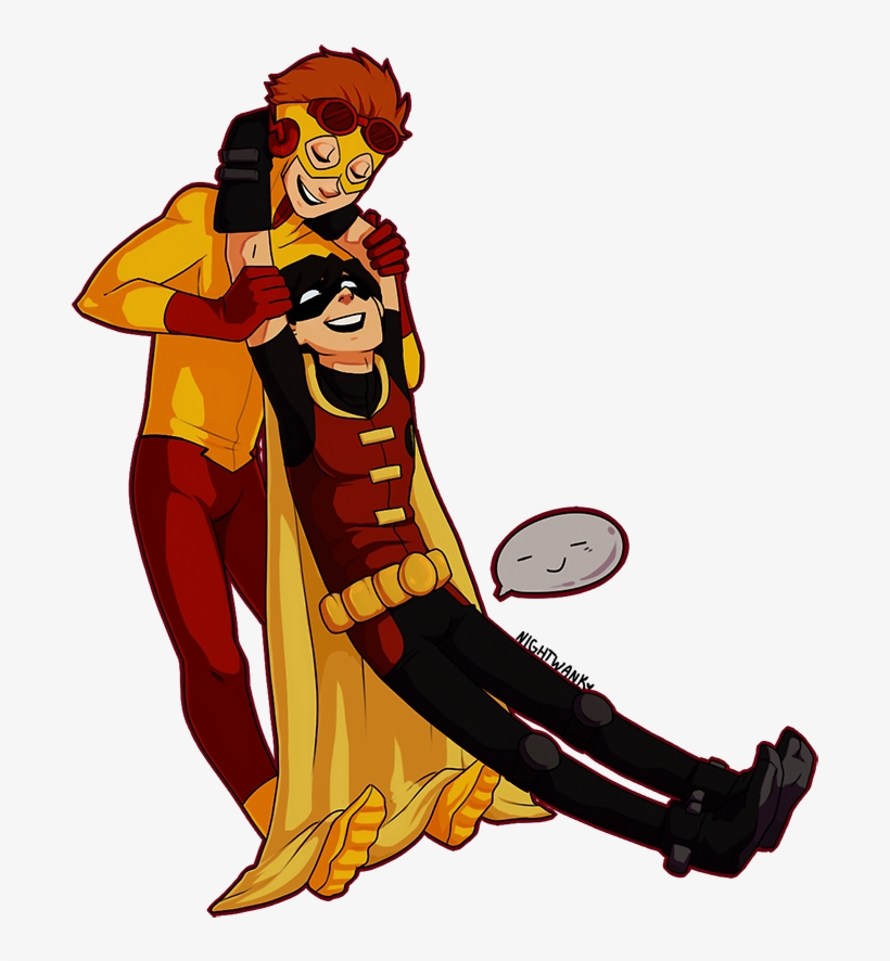 Kid Flash And Robin - Cartoon, transparent png #8783808