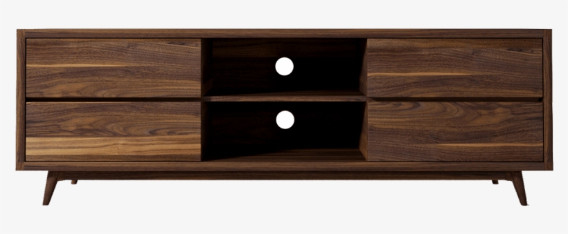 Vintage Walnut Media Unit - Kệ Tivi Cổ Điển Gỗ Óc Chó, transparent png #8784913
