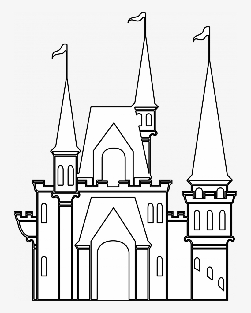 Medium Size Of How To Draw An Easy Disney Castle A - Black And White Clip Art Castles, transparent png #8785304