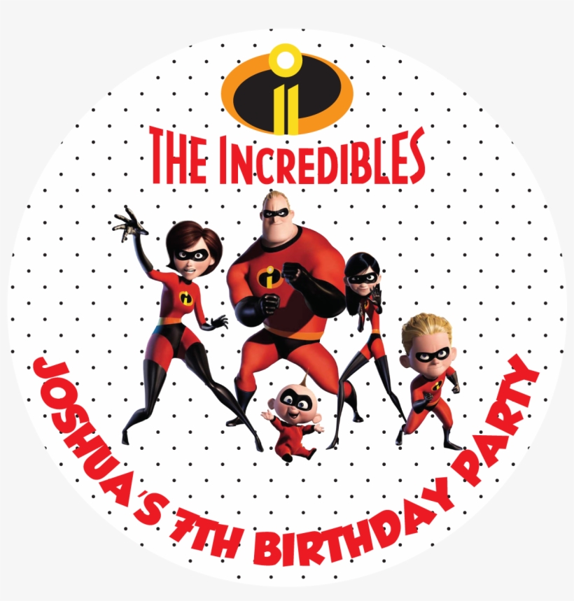 Incredibles Party Box Stickers - Incredibles, transparent png #8785829