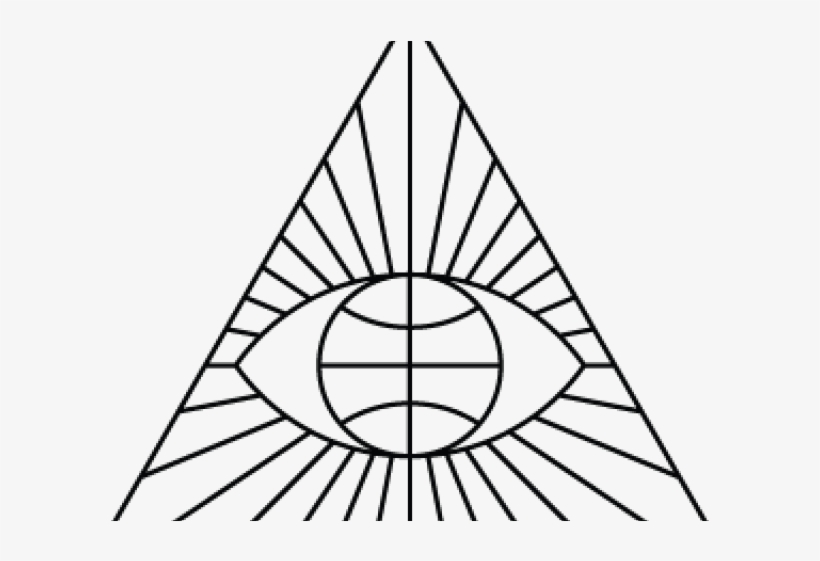 Drawn Illuminati Triangle - Triangle With Eye, transparent png #8786082