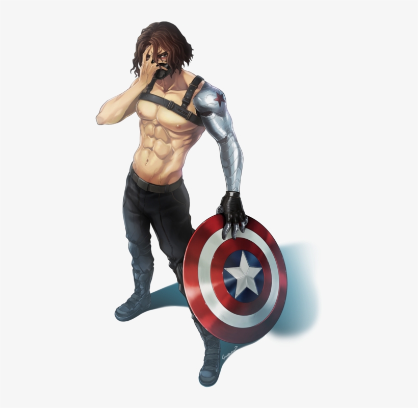 James Buchanan Barnes And Winter Soldier Drawn - Captain America Bucky Fan, transparent png #8786178