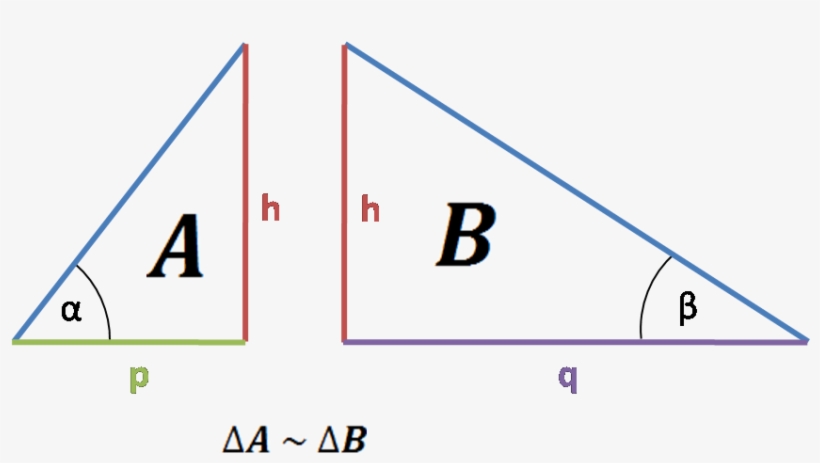 A Hypotenuse Is Splitting The Right Triangle Into Two - Number, transparent png #8787500