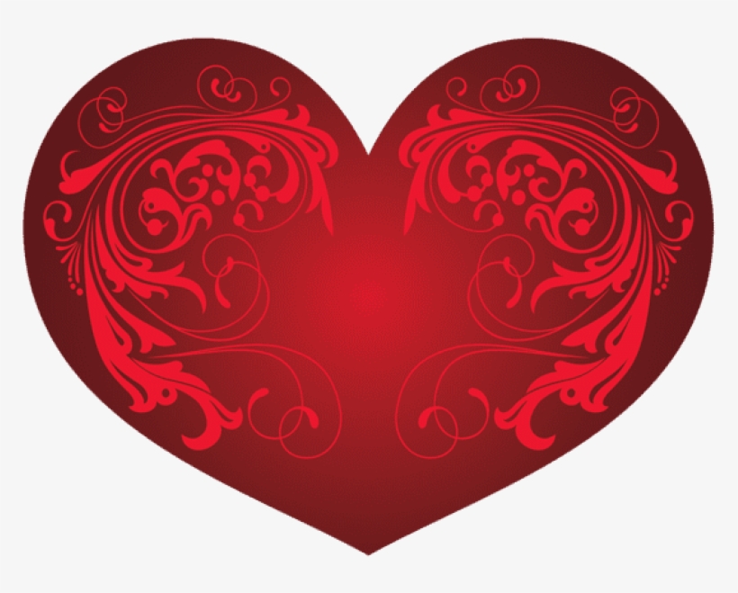 Free Png Red Heart And Ornamentspicture Png - Heart, transparent png #8787665