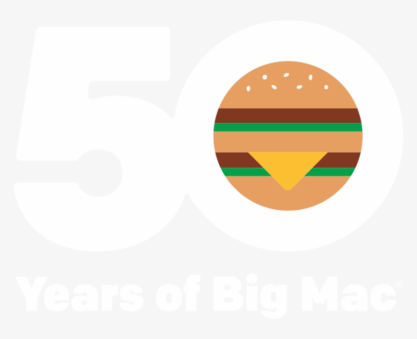 50 Years Of Big Mac - 50 Years Of Big Mac Logo, transparent png #8788657