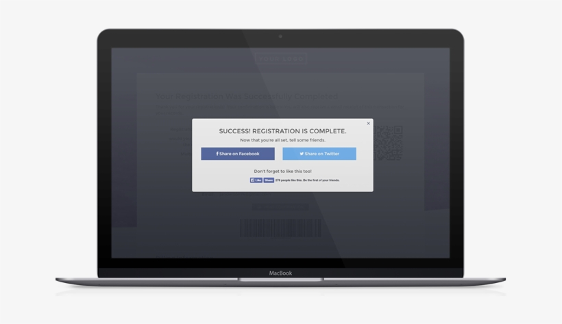Fb Share Laptop Med - Led-backlit Lcd Display, transparent png #8788748