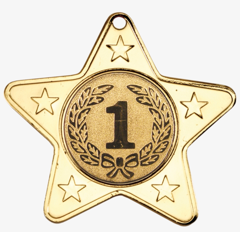 Gold 50mm Star Shaped Medal, transparent png #8789334