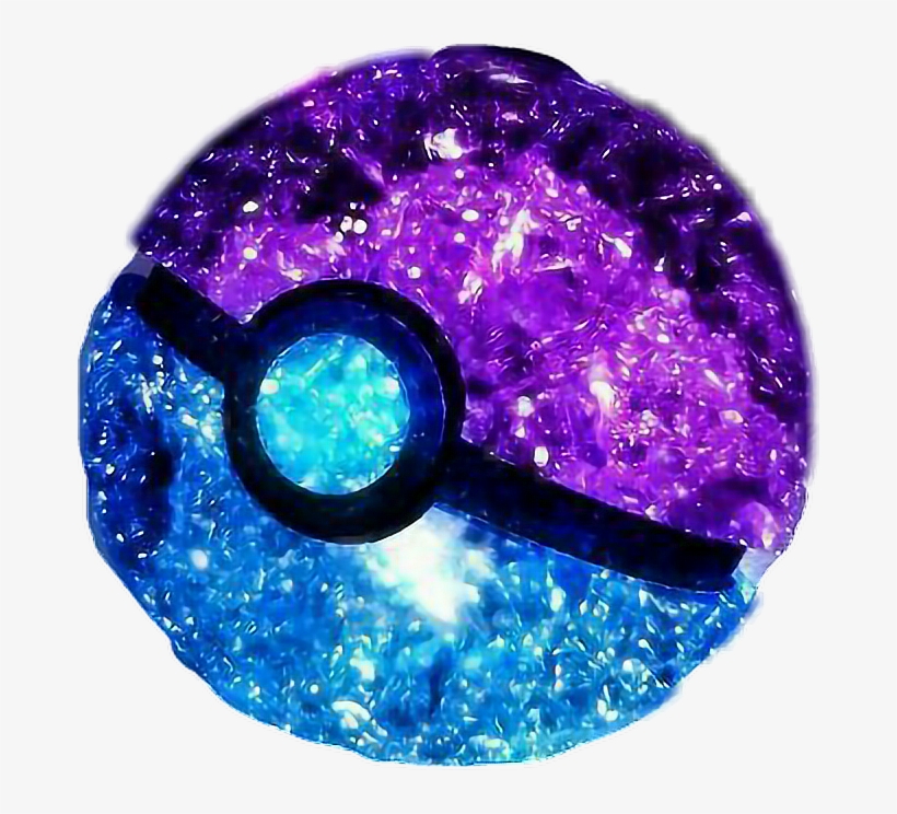 Glitter Sticker By Anya - Galaxy Pokeball, transparent png #8789338