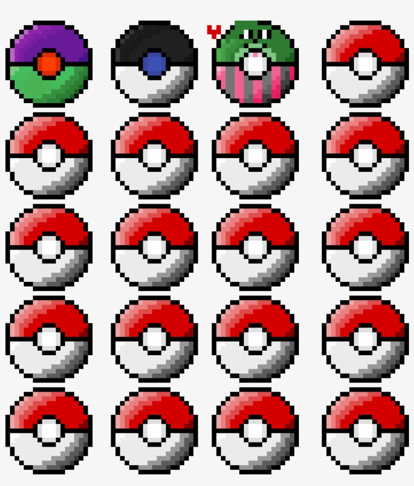 Pokeball - Pokeball Pixel Art - Free Transparent PNG Download - PNGkey