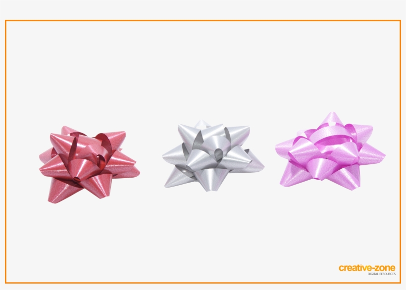 Dark Red, Silver, Purple Gift Bow, Star - Origami Paper, transparent png #8790769