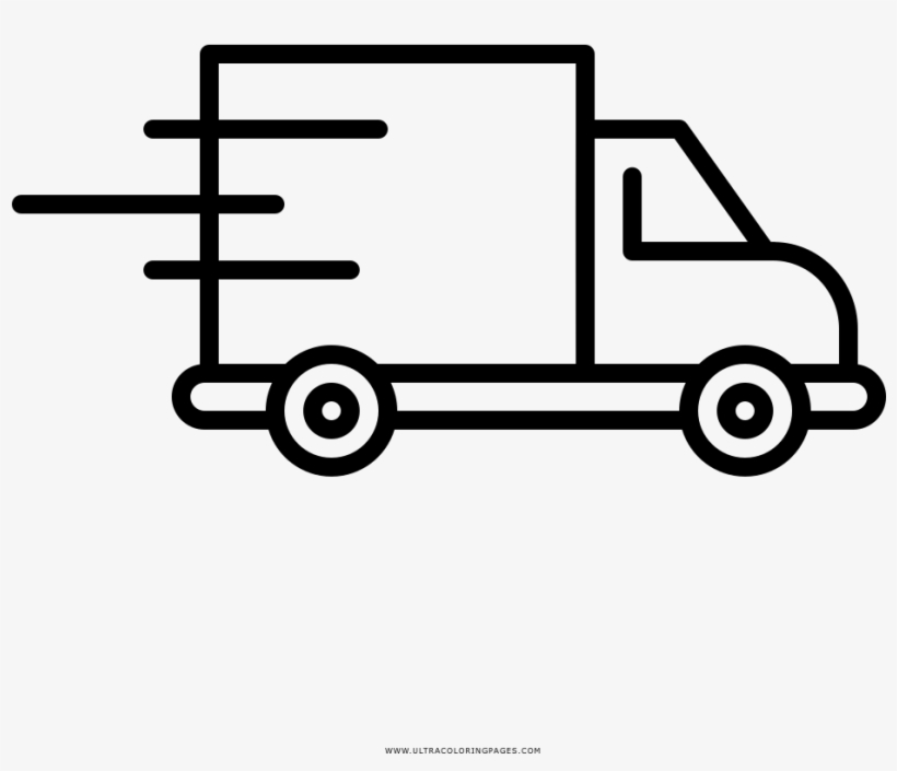 Delivery Truck Coloring Page - Free Shipping Icon Png, transparent png #8791001