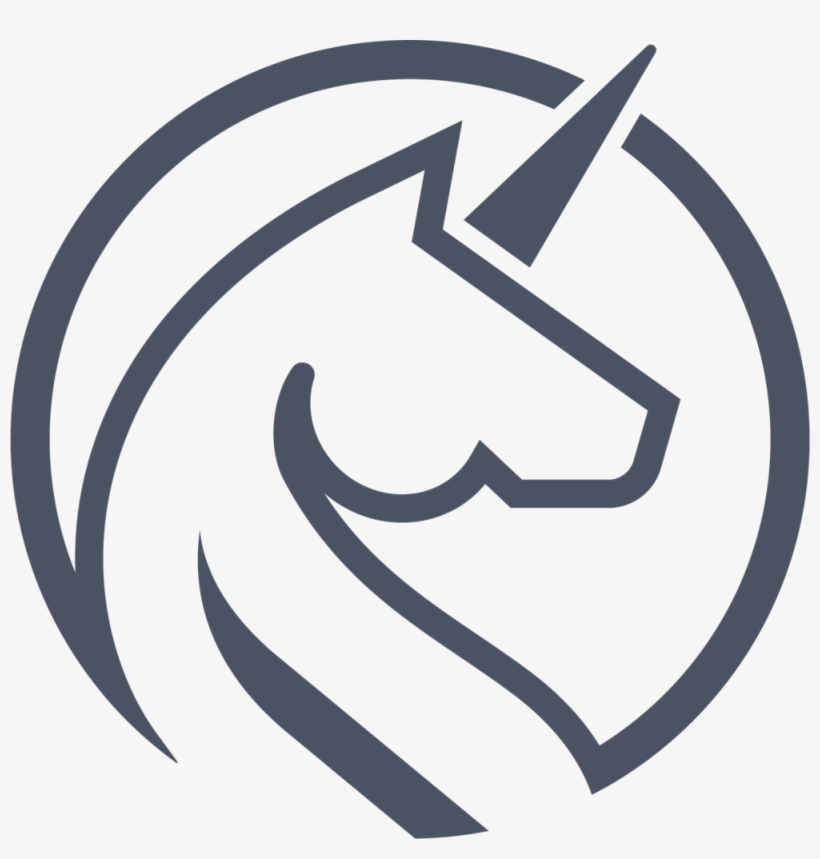 Unicorn Favacon Dark Grey - Circle, transparent png #8791206