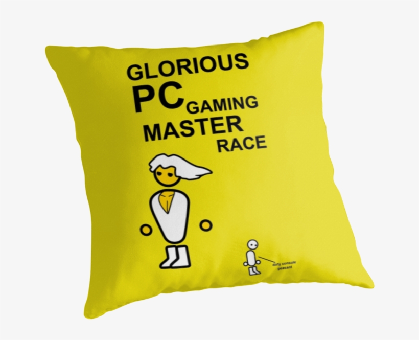 "glorious Pc Gaming Master Race" Throw Pillows By King84 - Pc Master Race T Shirt, transparent png #8792241