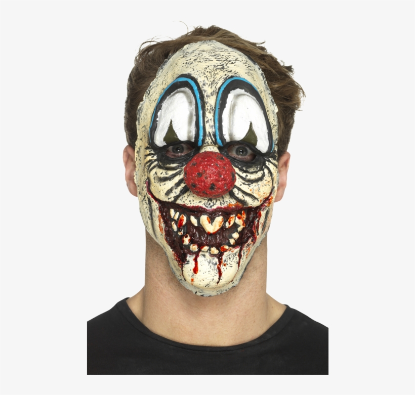 Deluxe Foam Latex Clown Head - Maquillage Halloween Homme Clown, transparent png #8792361