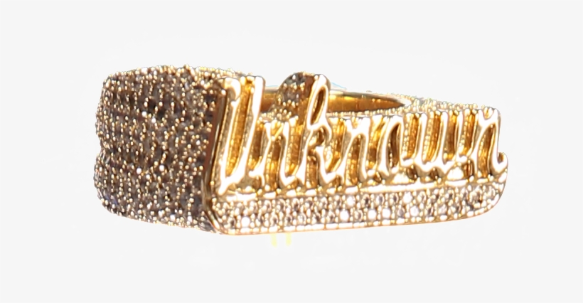 Iced Out Gold Ring - Ring, transparent png #8792658