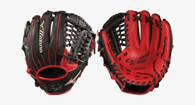 Mizuno Global Elite Gge60axdes Baseball Glove Red Black - Softball, transparent png #8792973