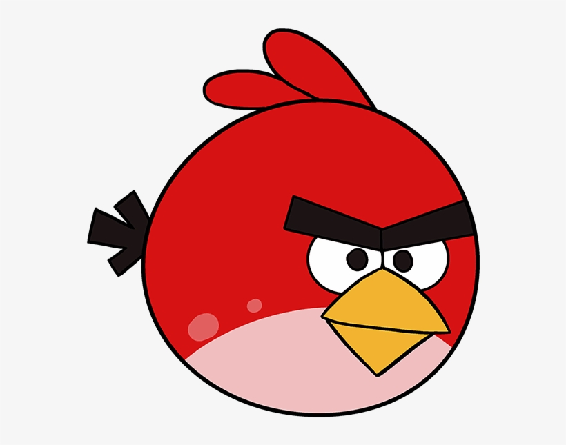 How To Draw Angry Birds - Cartoon Angry Birds Drawing, transparent png #8793141
