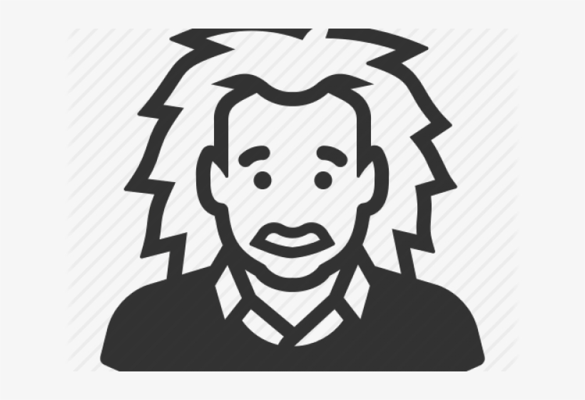 White Hair Clipart Albert Einstein - Einstein Icon Transparent Background, transparent png #8793142
