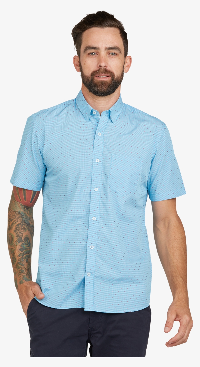 Get The Steelband Dobby Shirt In Blue Online - Gentleman, transparent png #8793217