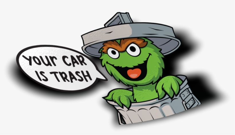 Oscar The Grouch Sticker - Cartoon, transparent png #8793366