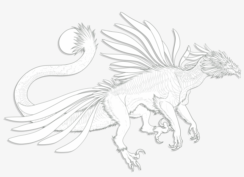 Dot Drawing Feather - Illustration, transparent png #8793443