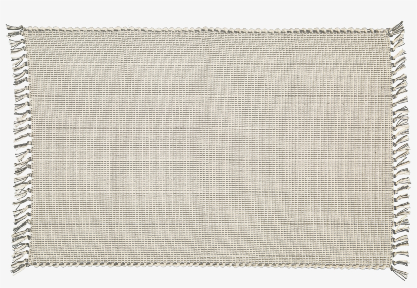 Dhurrie Dobby Weave Natural With Charcoal Pinstripe - Placemat, transparent png #8793824
