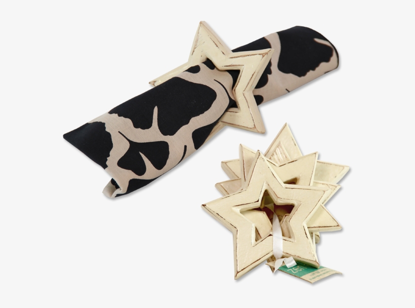 Cream Star Napkin Rings, Set Of - Paper, transparent png #8794849
