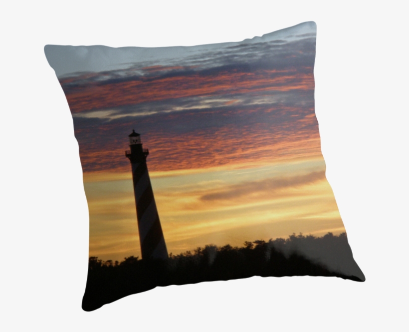 Cape Hatteras Lighthouse At Sunset - Cushion, transparent png #8795404