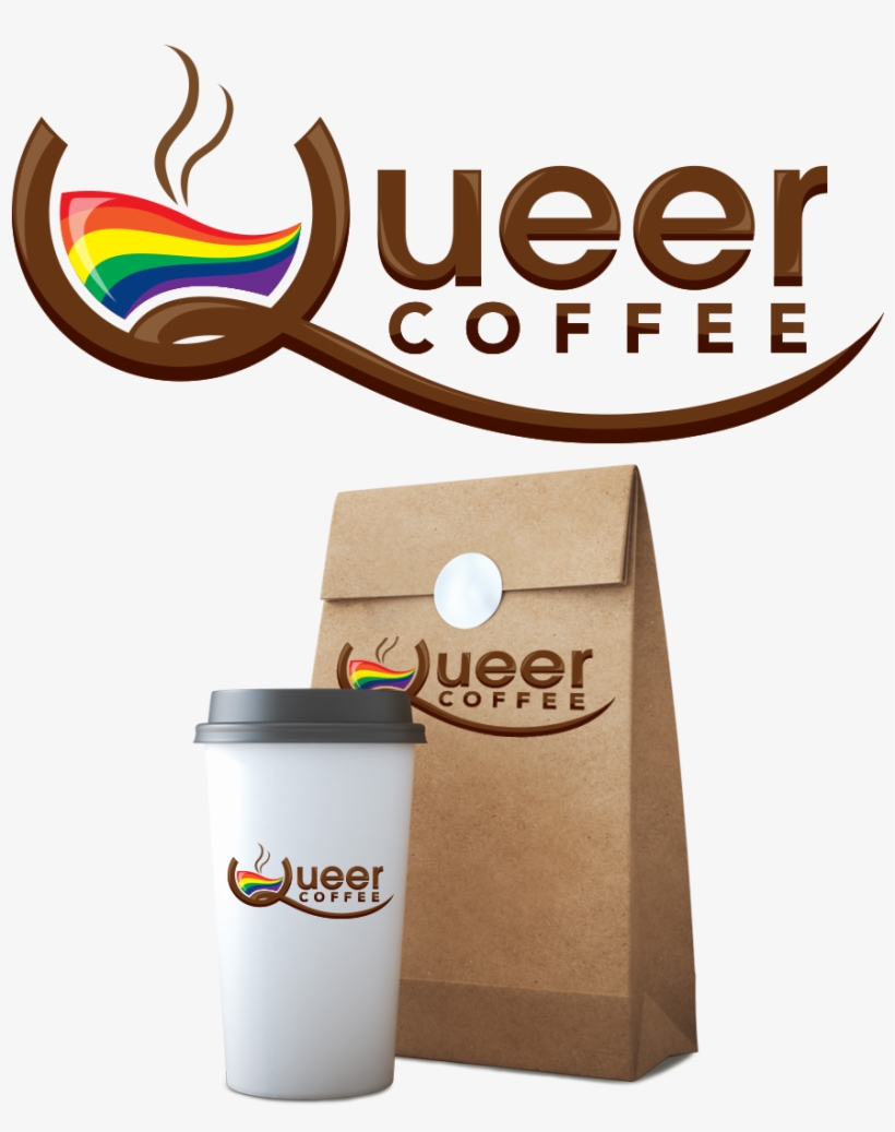 Queer Coffee Logo Design - Graphic Design, transparent png #8795657