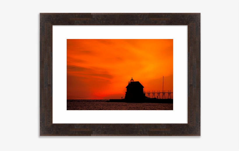 Grand Haven Lighthouse Printed And Framed Photography - Picture Frame, transparent png #8795902