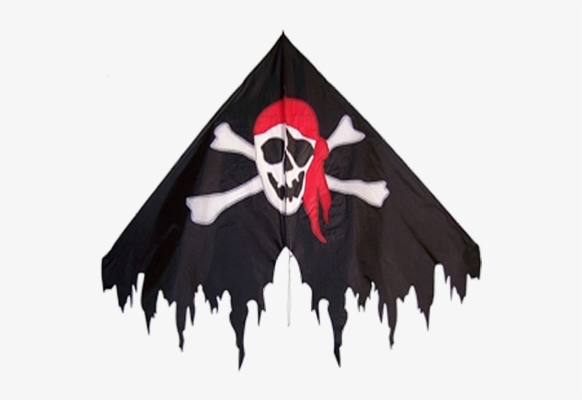 Image Of Jolly Roger Fringe Delta Kite - Illustration, transparent png #8796461