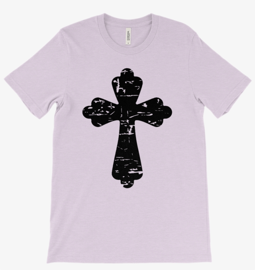 Stylized Christian Grunge Cross (black) Graphic T- - Cross, transparent png #8796656