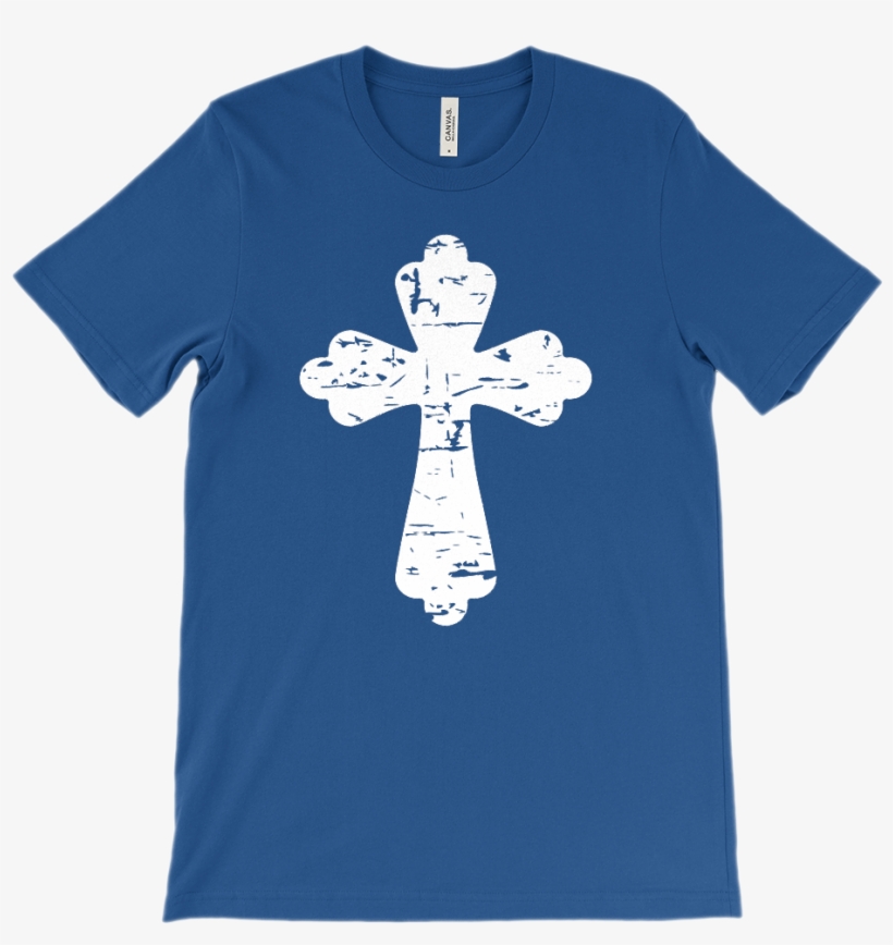 Stylized Christian Grunge Cross Graphic T-shirt Tee - Shirt, transparent png #8796744