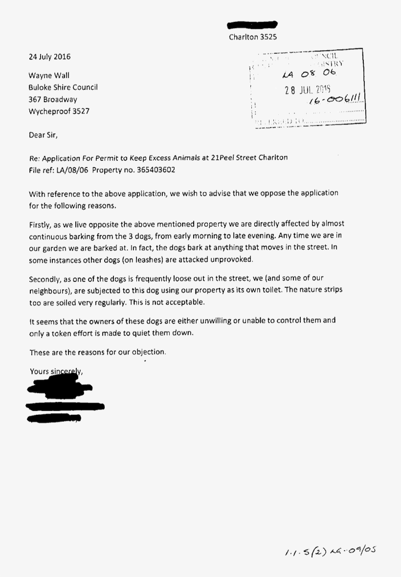 Letter To Council About Dog Barking, transparent png #8797504
